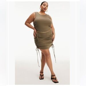 Good American Ruched Dress Sea Turtle XX-Large